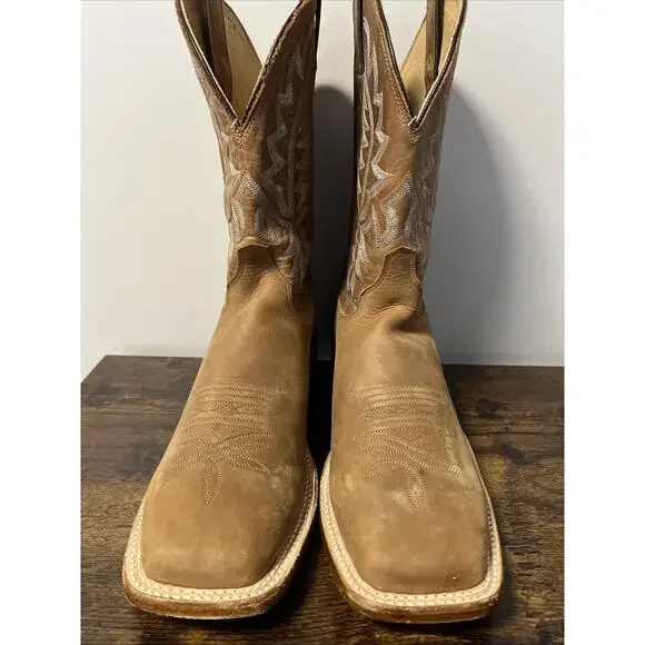 JUSTIN Rancho 11” Western Boots BUTTERSCOTCH Men Sz 11D, MSRP $290, MADE IN USA - Picture 4 of 8
